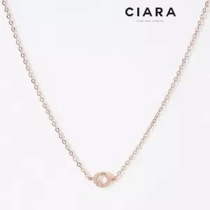 [씨아라][1 1] CIARA 14K Azeglio 미니서클 하프샤이닝 목걸이(GoldPlated)