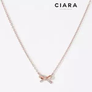 [씨아라][1 1] CIARA 14K Chieri 샤이닝라인 리본 목걸이(GoldPlated)