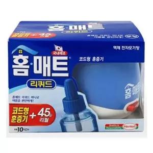 홈매트 리퀴드 코드형 모기 벌레기피 모기향 훈증기 모기 벌레