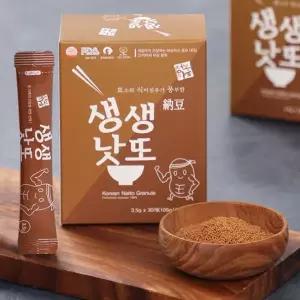 [NS홈쇼핑][청보마을] 프리미엄 발효 생생낫또(백태) 3.5g 30포 x 2박스 (총60포)..[36114146]