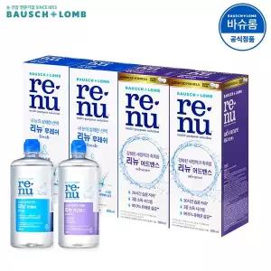 바슈롬 [공식] 리뉴 후레쉬 렌즈세척액 2+2 500ml x2개 + 어드밴스 휴대폰 흡착 패드