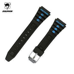 돌핀 MRP567-7 블루 19mm 교체용 폴리 우레탄 시계밴드 시계줄 스트랩