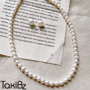7mm 담수진주목걸이(실버마감)