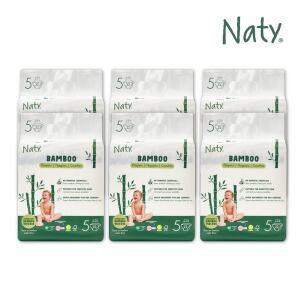 [네띠][Naty] 네띠 밤부 기저귀 밴드형 5단계 132매 (6팩)
