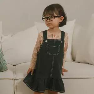 [보리보리/해피프린스](SIZE6Y) 코티지 데님 원피스