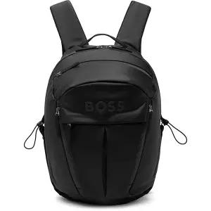 보스 프론트 로고 아플리케 멀티 포켓 스트링 백팩 블랙 50548067 001