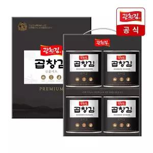 [광천김][바로배송][광천김] 곱창김 캔김 4캔 선물세트 (곱창캔 4캔)
