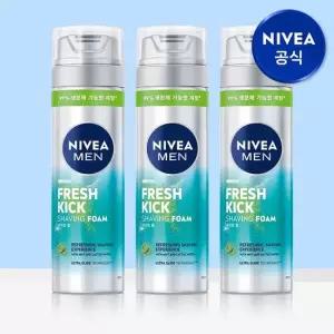 니베아 맨 프레시 킥 쉐이빙폼 200ml 3개