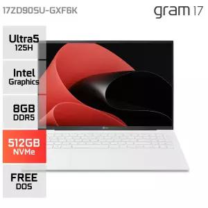 LG 그램17 17ZD90SU-GXF6K 울트라5 125H 업무용 인강용 휴대용 노트북 8GB 512GB YO