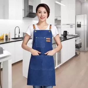 캔버스 앞치마 데님 생활방수 업소용 가정 미용 카페 공방 다용도 판촉물 인쇄가능
