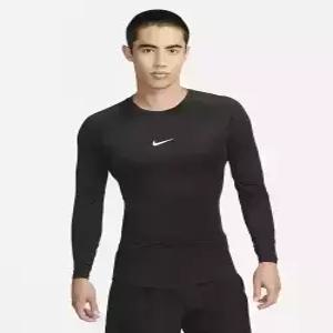 나이키 NIKE 프로 드라이 핏 타이트 긴소매 피트니스 탑 M - 블랙화이트 FB7920-010