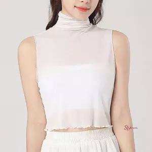 페이크블라우스 카라 이너웨어 터틀넥 시스루 셔츠zab737