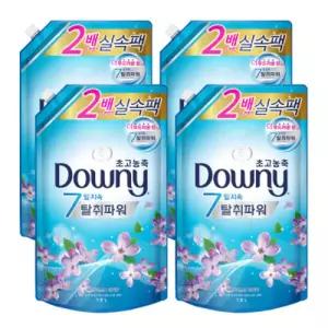 다우니 고농축 섬유유연제 레몬그라스와 라일락 1.6L 리필용 4개