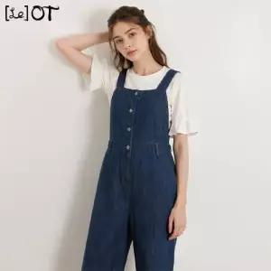 르오트 린넨블렌디드 데님 점프 수트