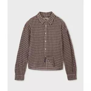 후아유 Summer Crop Check Shirts WHYCG2433F