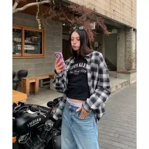 캘빈클라인 진[Capsule]인더시티 긴팔 플레이드 릴렉스 셔츠 블랙 4RF186G UB1 4RF186GUB1 113062