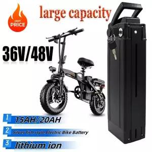 전기자전거 배터리 하이바 실버 피쉬 36V 48V 15Ah 20Ah 1000W 800W 500W 250W 교체용