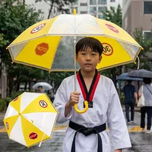 밴프키즈 웨이세이프 우산 어린이 안전 투명 보호 빛반사 유아 저학년 초등학생 교통사고방지