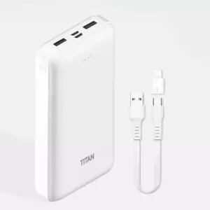 아이폰 타이탄 슬림듀얼 보조배터리 대용량 C타입 케이블 8핀젠더 20000mAh