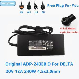 MSI 20V 12A 4.5x3.0mm DELTA ADP-240EB D 노트북 전원 공급 장치용 새 AC 어댑터 충전기