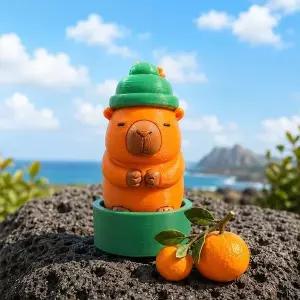 [하프클럽/]한라봉 귤 카피바라 키캡 키링 굿즈 킵캡 키보드 키링 클리커 제