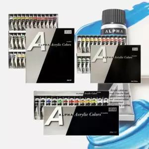 13색 아크릴 실버 아크릴화 물감 실버레벨아크릴 세트 알파 알파색채 20ml