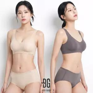 제임스딘 심리스 스포츠 브라 팬티 세트 탑 노와이어 무봉제 여성 속옷 BBWBA073S