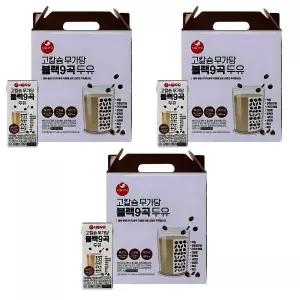 서울우유 고칼슘 영양간식 간편식 무가당 블랙9곡 두유 190ml 48개