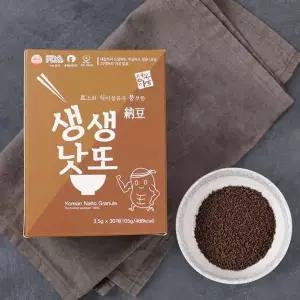 [NS홈쇼핑][청보마을] 프리미엄 발효 생생낫또(쥐눈이콩) 3.5g 30포 x 2박스 (총60포)..[36114148]