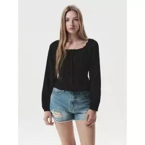 [후아유](센텀시티점)Slim Fit Pintuck Blouse / WHBLG3832F
