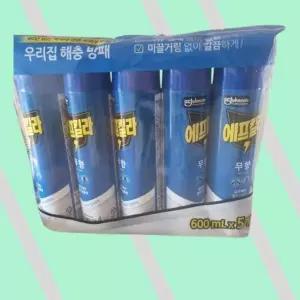 [에스씨존슨코리아(유)]  에프킬라 에어로졸 무향 600ml 5개 뿌리는  가정용 살충제
