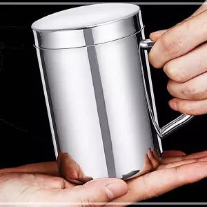 IKWD9F1BC 실버 스테인레스 물컵 2860ml 스텐 리터 손잡이 보온 보냉 텀블러