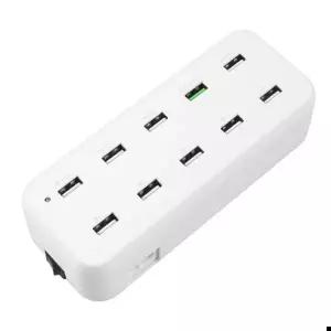 COMS 퀵차지 2.0 지원/USB 10포트 멀티충전기 White
