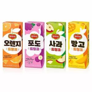 (매장정품)델몬트 음료 32팩 190ml (망고/오렌지/사과/포도) 쥬스 팩음료 망고주스 오렌지주스 사과주스 포