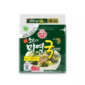 [오뚜기] 쇠고기미역국라면 멀티 (115g x 4개) x 8팩