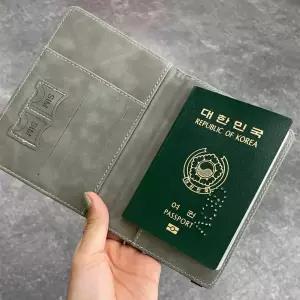 밴드형 RFID 차단 여권 지갑 케이스 그레이 커버 파우치