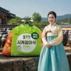 풀무원 [생산직송] 풀무원 일년 내내 아삭하고 시원한 사계절 아삭 포기김치 10kg..[35729442]