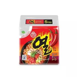 [오뚜기] 열라면 멀티팩 (120g x 5개) x 8팩 / 총40봉지[36119512]