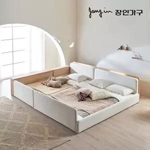 [장인가구](무료) 장인가구 하랑 E0 패브릭 슬림헤드 저상형 수납가드 데이베드 Q +라텍스탑포켓