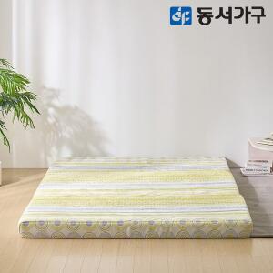 [동서가구] 허니셀 폼 극세사 3단 접이식 편백황토숯 토퍼 매트 11cm SS DF644920