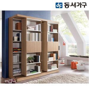 [신세계라이브쇼핑][동서가구] 비앙카 180 슬라이딩 도어형 이중 책장 DF905386
