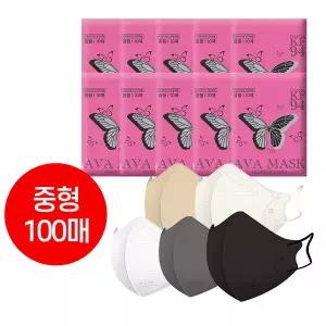 국내생산 아바 KF94 마스크 100장 [중형]