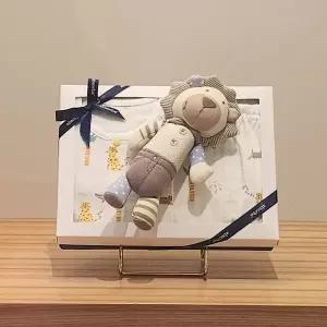 [압소바](광주신세계)!![S/S 애착  딸랑이 내의2종 세트 ]!!레오 막대 딸랑이//사파리 7부 내의A2A10389...