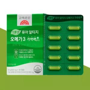 고려은단 식물성 퓨어 알티지 rTG 오메가3 기억력 60캡슐 3개 (총 180캡슐)