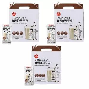 서울우유 고칼슘 영양간식 간편식 무가당 블랙9곡 두유 190ml 48개