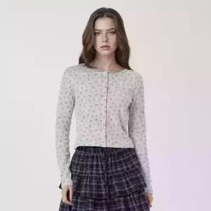 후아유 여성 아일렛 긴팔 가디건 WHLAG2323F WHLAG2323F-GL [