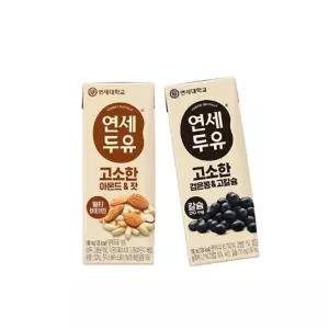 연세두유 검은콩 고칼슘두유 24팩+아몬드잣두유 24팩 (총48팩)