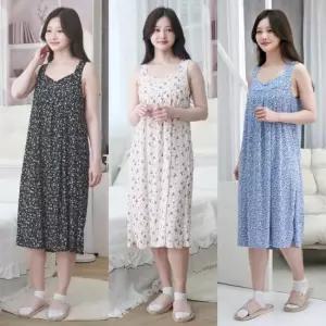 끈나시잠옷 냉장고 냉감 민소매 원피스잠옷 홈웨어 (9671632A)