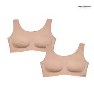 [크로커다일 언더웨어][크로커다일] 소프트 나일론모달 패드일체형 U넥 브라2종 토프베이지 CDWBR5O15_2