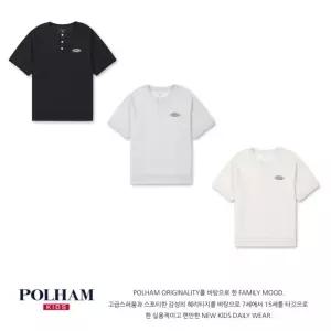 [롯데백화점]폴햄키즈 공용 더블니트 헨리넥 루즈핏 반팔티(PKG2TS3011)